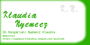 klaudia nyemecz business card